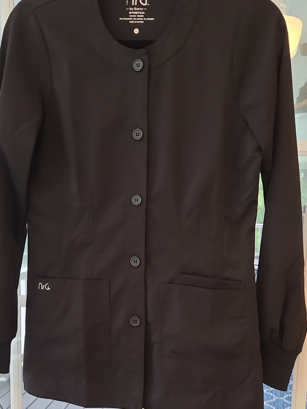 NRG by Barco Scrub Jacket Black XS